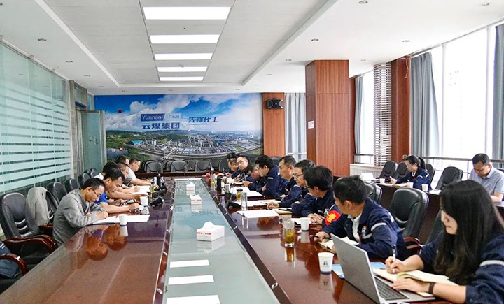 【主题教育】云煤（yl6809永利）集团党委委员、副总经理缪和星一行到前锋化工公司发展出产经营调研